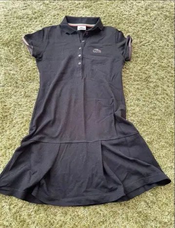 LACOSTE 블랙 반팔 폴로 드레스