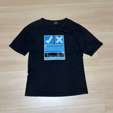 90s RADIOHEAD 라디오 헤드 밴드 T셔츠 블랙 블랙