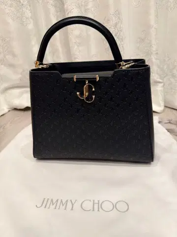 JIMMY CHOO 바렌 블랙 탑 핸들