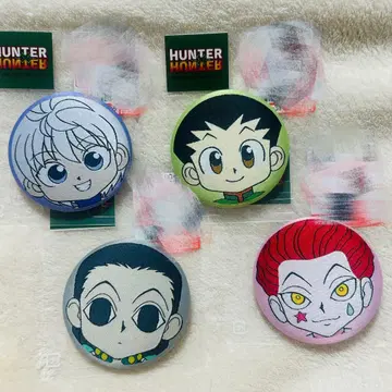 HUNTER x HUNTER 캔뱃지 곤 키루아 히소카 이르미 4개 세트