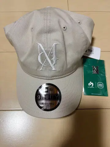 Mr. GREEN APPLE 뉴에라 콜라보 모자 베이지 빈즈 포함