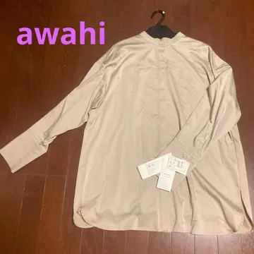 야마다야 awahi 튜닉 기장 셔츠 블라우스 베이지