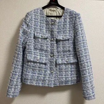 ZARA 노카라 트위드 자켓