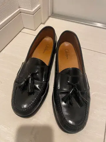 [새상품급] 콜한 가죽 태슬 로퍼 블랙 28cm