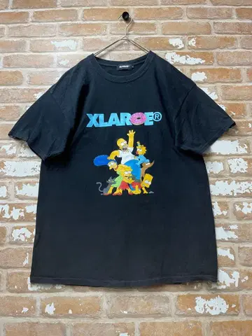 The Simpsons XLARGE 라지 티셔츠 심슨 블랙 구제 의류