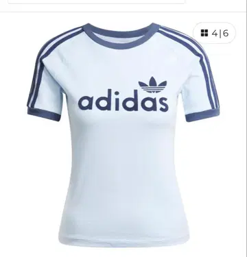 미사용 새상품 adidas 라이트 블루 스트라이프 반팔 T셔츠