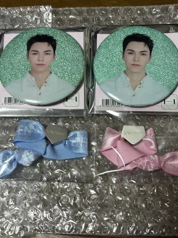 버논 SEVENTEEN YAKUSOKU 리본 팔찌 캔뱃지