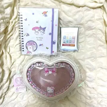 산리오 굿즈 키티 파우치 씰북 거울