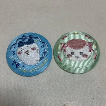 치이카와 자수 캔뱃지 비스킷 2 하치와레 밤만주