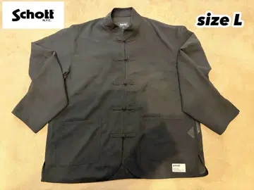 Schott 샷 차이나 자켓 L 블랙 긴팔 겉옷 남성용