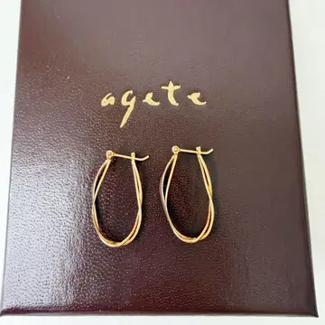 agete 아가트 K10 디자인 후프 귀걸이