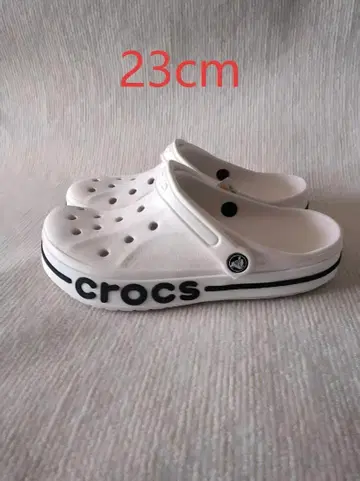 crocs 화이트 클로그 샌들 23cm