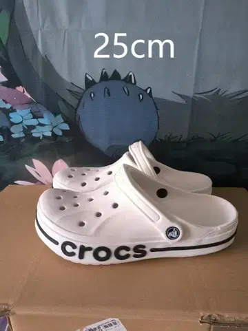 crocs 화이트 클로그 샌들 25cm