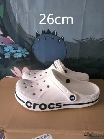 crocs 화이트 사보 클로그 샌들 26cm