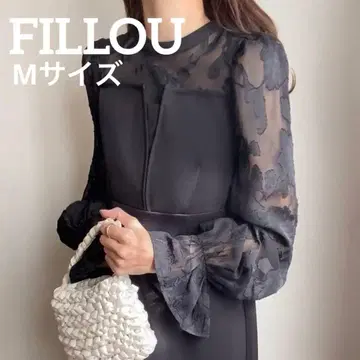 FILLOU 레이스 도킹 머메이드 원피스 블랙 M 사이즈