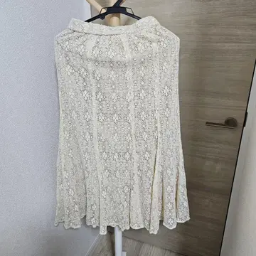 relume 아이보리 레이스 플레어 스커트
