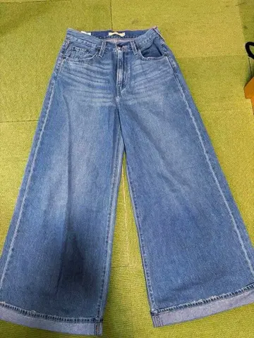 리바이스 블루 와이드 레그 데님 26