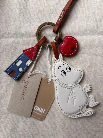 겐텐 겐텐 와쿠와쿠 참 무민 가죽 잡화 천연 가죽 MOOMIN