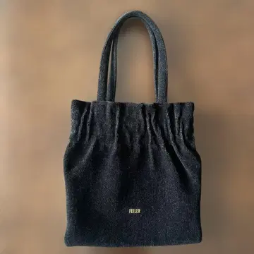 FEILER 셔링 플랫백 토트백 서브백 블랙