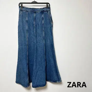 인기 상품 새상품급 ZARA 자라 데님 롱 스커트 플레어 스커트