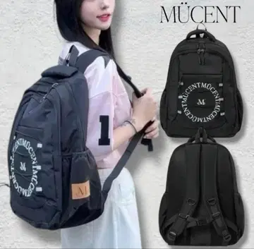 MUCENT ARC 로고 백팩 블랙 대용량 무센트 통학 출퇴근