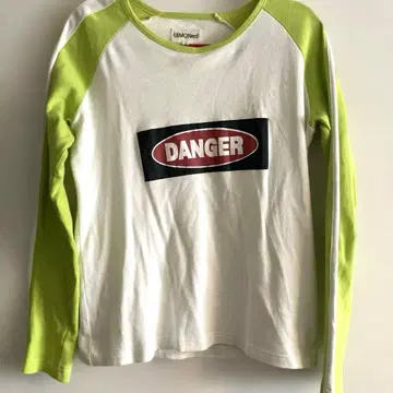 LEMONed DANGER 티셔츠 화이트/라임 그린