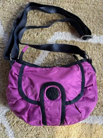 키플링 퍼플 숄더백 Kipling 나일론
