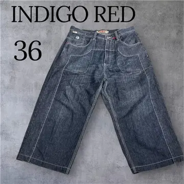 [초와이드] INDIGO RED 와이드 데님 36인치 B계 스트릿