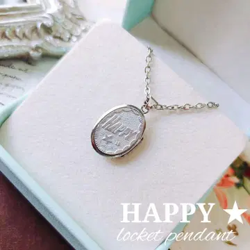 HAPPY 로켓 펜던트 목걸이 오벌 사진 부적 덕질 별