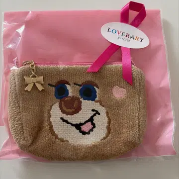 새상품 페이 라드 업 테디 걸 파우치 리본 참