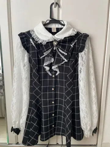 시크릿허니 레이스 소매 셋업 M