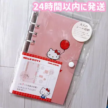 3새상품 산리오 헬로키티 어른용 씰 수납 씰북 씰 바인더 빨간색