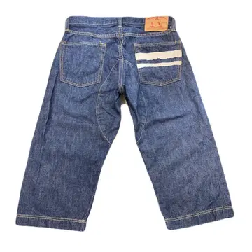 MOMOTARO JEANS P122RP 크롭 데님 30 복숭아