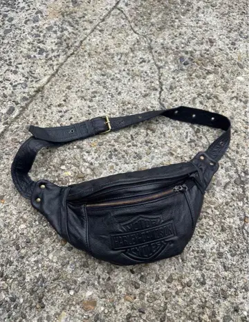 할리 harley davidson 천연 가죽 가죽 힙색 아메카지