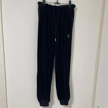 노바운더리즈 무지 조거 팬츠 밑단 리브 XS 블랙 폴리에스테르 홈웨어