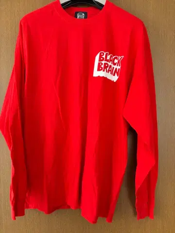 BLACK BRAIN 로고 긴팔 T셔츠 XL 레드