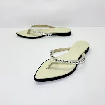 LE TALON 메탈 볼 쪼리 샌들 M ( 약 23.5cm ) 내추럴