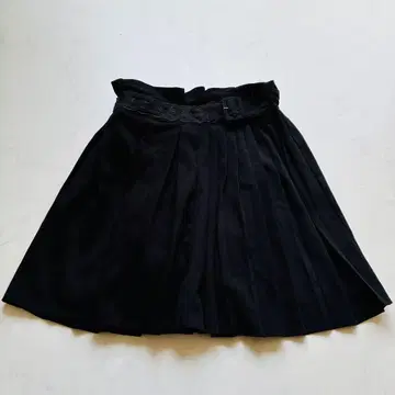 axes femme 튜닉 플리츠 스커트풍 벨트 블랙 M (H31)