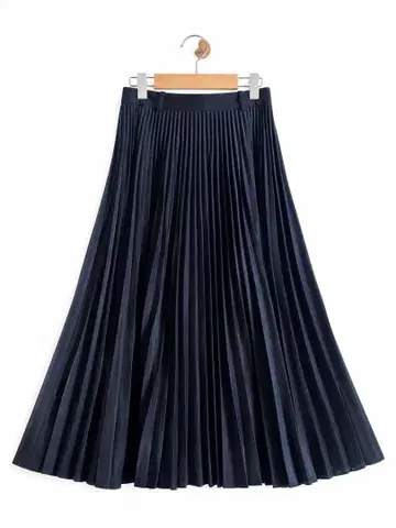 ZARA 자라 플리츠 롱 스커트 XS 블랙