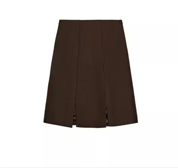 ZARA 플리츠 스커트 브라운