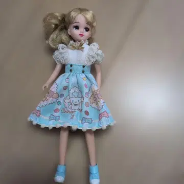 리카짱 인형 스위트 패턴 드레스