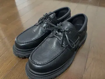 블랙 레이스업 가죽 신발 남성용 26.0