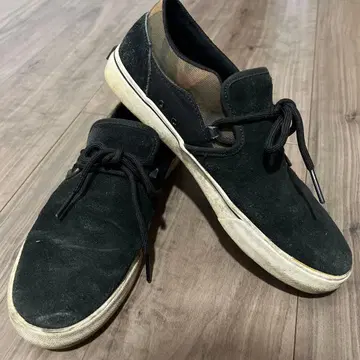 SUPRA CUBA 블랙 스웨이드 슬립온