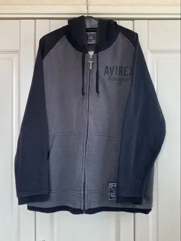 AVIREX 아비렉스 후드티 로고 이글 2XL 그레이