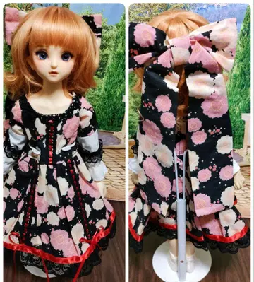 1/4 SDM MDD 와자쿠라 드레스 세트 인형 의류