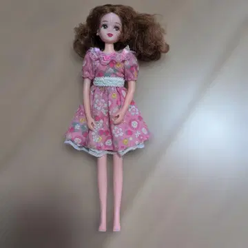 리카짱 인형 핑크 꽃무늬 드레스