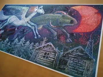 마녀 배달부 키키 포스터 우루스라의 그림 무지개 위를 나는 배