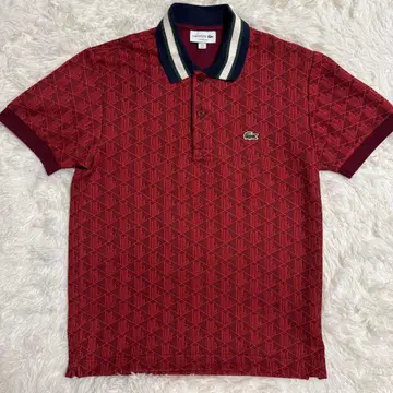 [레어] 라코스테 LACOSTE 피케 셔츠 모노그램 레드 와니 M사이즈