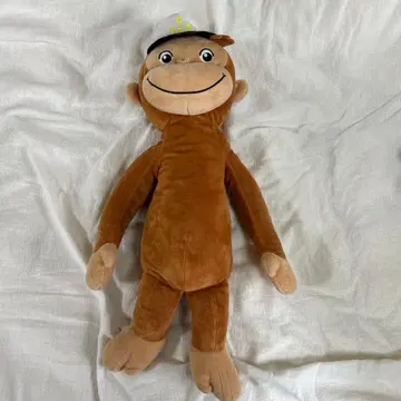 호기심 많은 조지 봉제 인형 약 30cm 선장 모자 포함
