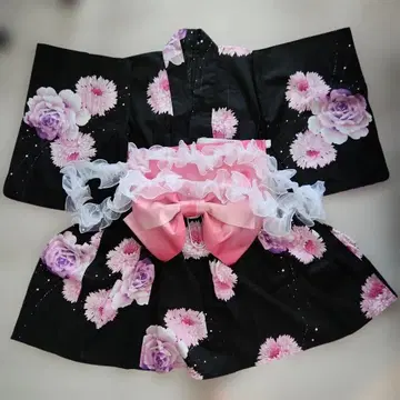 유카타 드레스 히메 갸루 지뢰 양산 세퍼레이트 타입 오비 세트